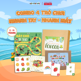 Combo 4 trò chơi NHANH TAY - NHANH MẮT cho bé 3-6 tuổi