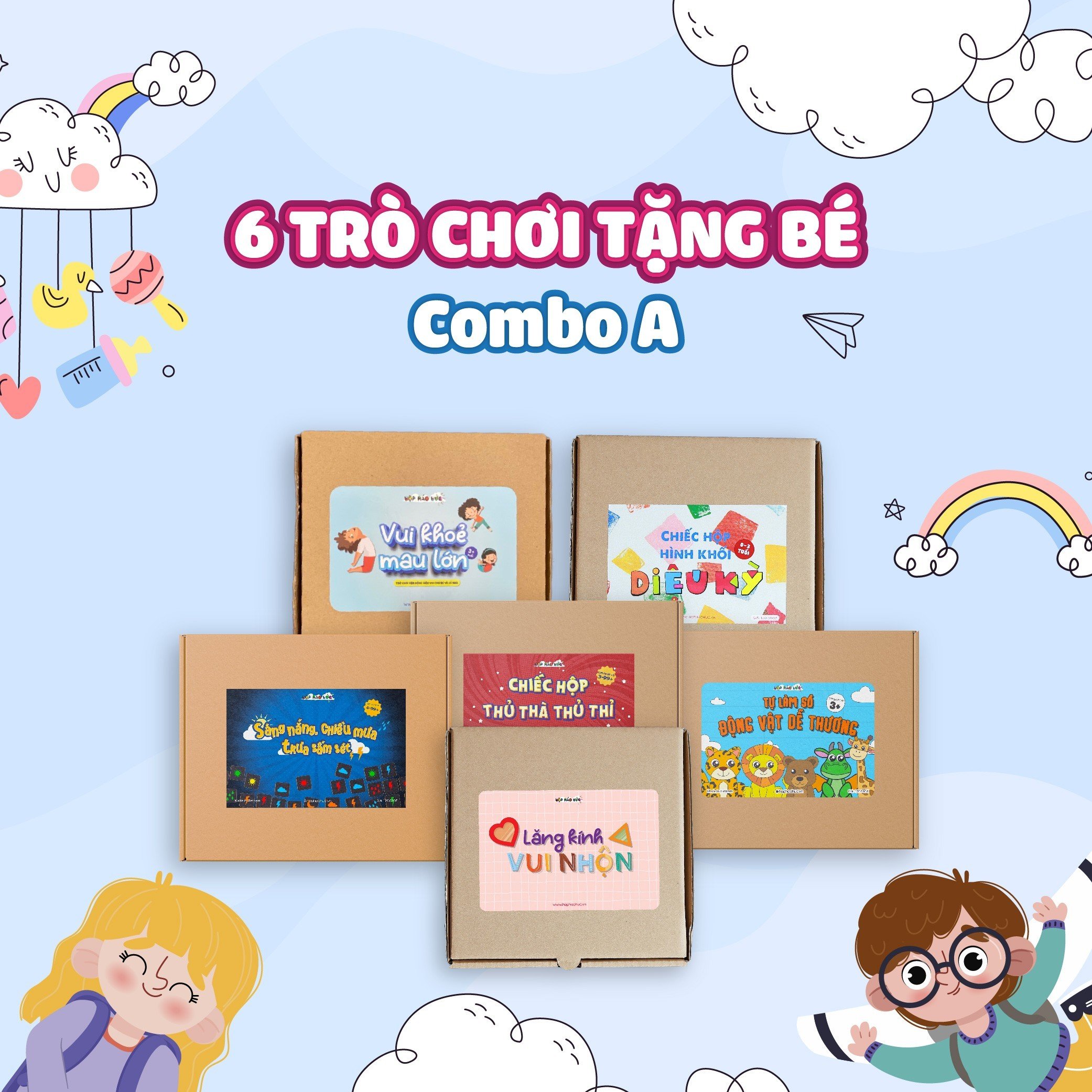 6 TRÒ CHƠI TẶNG BÉ - COMBO A