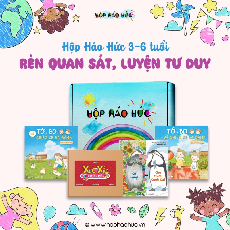 Hộp Háo Hức RÈN QUAN SÁT, LUYỆN TƯ DUY 3-6 tuổi